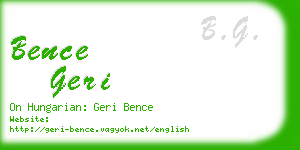 bence geri business card